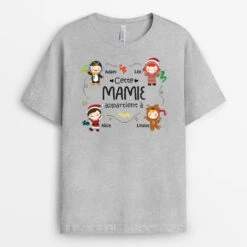T-shirt Cette Mamie Appartient À Noël Personnalisé