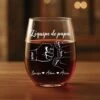 Verre À Vin Sans Pied Personnalisé - L'Équipe De Papa Simple -Cadeau Plus 1461IFR1 verre a vin sans pied personnalise lequipe de papa simple 1461i8m8b