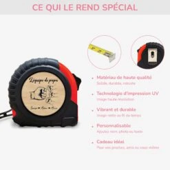 Mètre Ruban Personnalisable - L'Équipe De Papa 9 Mètre Ruban Personnalisable - L'Équipe De Papa -Cadeau Plus 1461OFR4 metre ruban personnalisable lequipe de papa 1461o8l8b