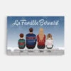 Toile Famille Bernard Personnalisée -Cadeau Plus 1464CFR1 toile famille bernard personnalisee