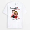 T-Shirt Noël Personnalisé Couple – Ensemble Depuis -Cadeau Plus 1470AFR1 t shirt ensemble depuis version noel personnalise