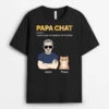 T-Shirt Super Papa De Fauteurs De Troubles Version Chat Personnalisé -Cadeau Plus 1480AFR1 t shirt super papa de fauteurs de troubles version chat personnalise