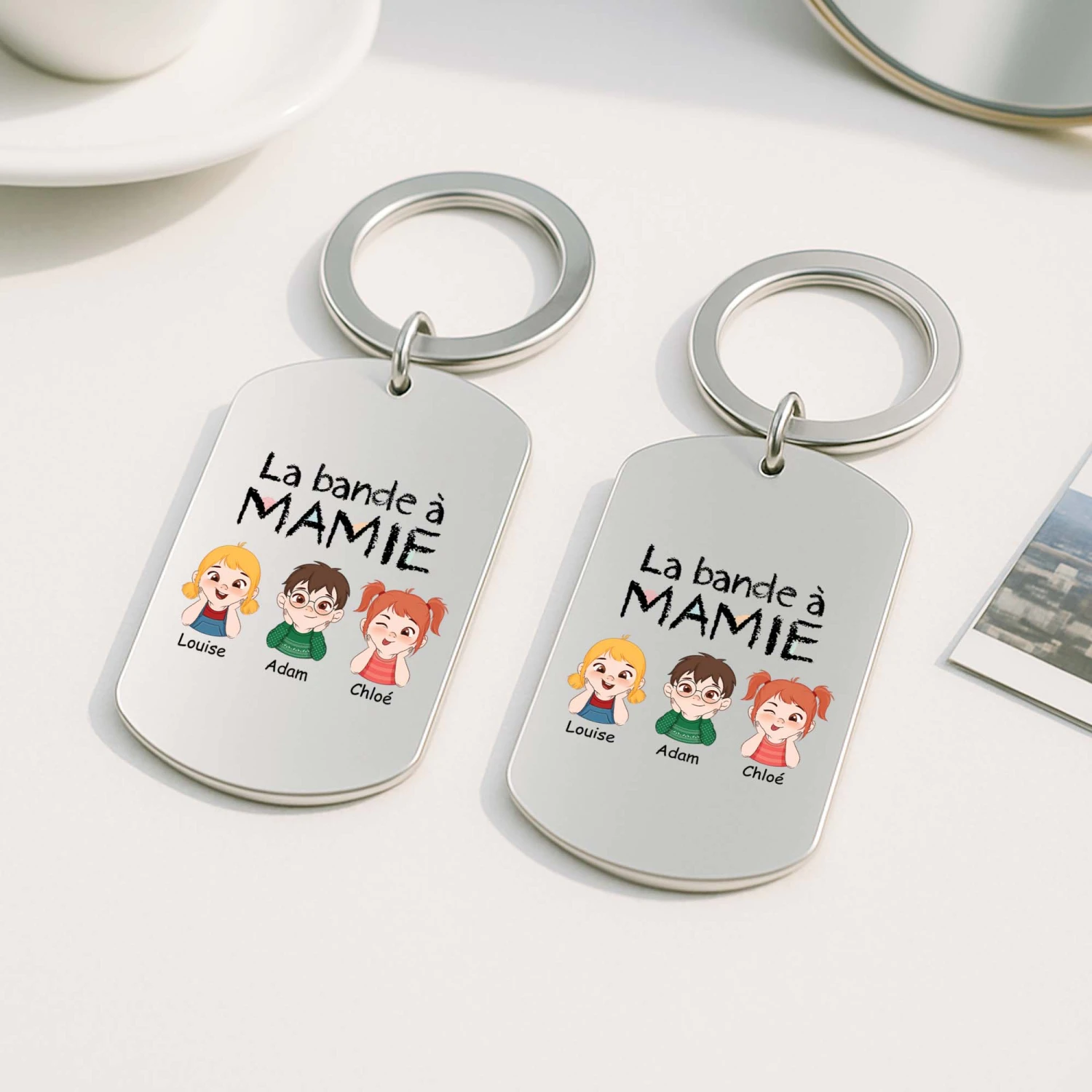 Porte-Clé Aluminium Personnalisé - La Bande À Papy 4 Porte-Clé Aluminium Personnalisé - La Bande À Papy – Image 2