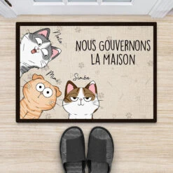 Paillasson Personnalisé – Nous Gouvernons La Maison ! -Cadeau Plus 1662DFR2 pallaisson nous gouvernons la maison personnalise