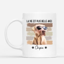 Mug La Meilleure Vie Avec Le Chat Et Le Chien Personnalisé