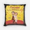 Coussin Sequin C'est Nous Personnalisé -Cadeau Plus 1820PFR1 coussin sequin cest nous personnalise