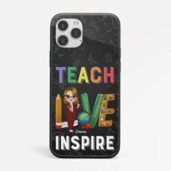 Enseigner Aimer Inspirer Prof - Coque Personnalisé - Cadeau Personnalisé Maitresse