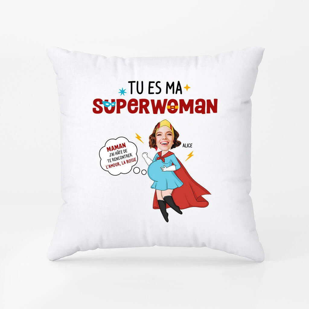 Coussin Tu Es Ma Superwoman Personnalisé 3 Coussin Tu Es Ma Superwoman Personnalisé