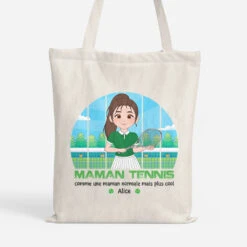Maman Tennis - Tote Bag Personnalisé - Cadeau Personnalisé Femme