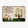 Plaque De Porte Personnalisée – Plantes & Chiens Adorables -Cadeau Plus 1863EFR1 plaque de porte une dame passionnee de plantes et ses chiens adorables personnalisee