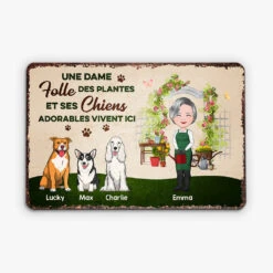 Plaque De Porte Personnalisée – Plantes & Chiens Adorables