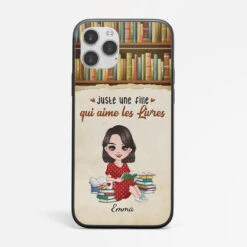Coque Juste Une Femme Qui Aime Les Livres Personnalisée