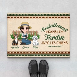 Probablement Dans Le Jardin Avec Les Chiens - Tapis Chien Personnalisé