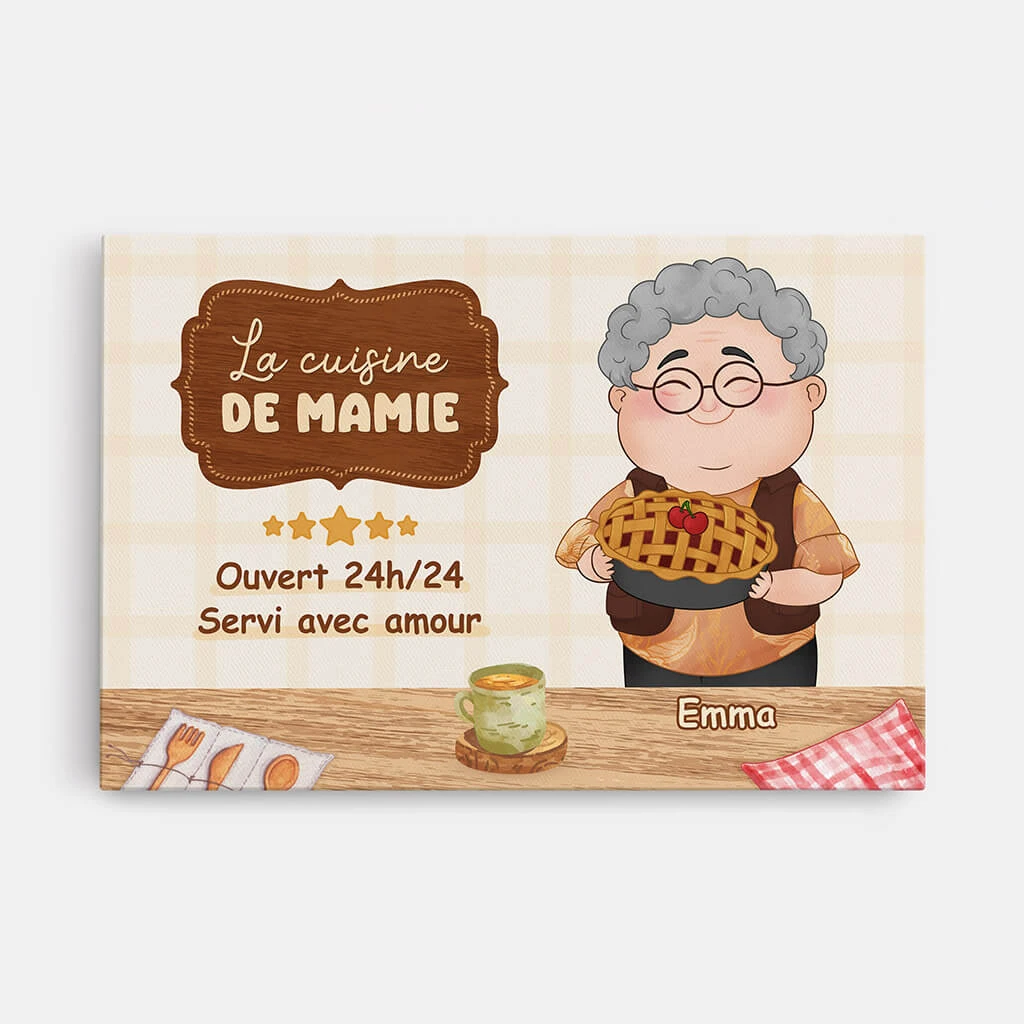 Toile La Cuisine De Maman Ouvert Toujours Personnalisée 3 Toile La Cuisine De Maman Ouvert Toujours Personnalisée