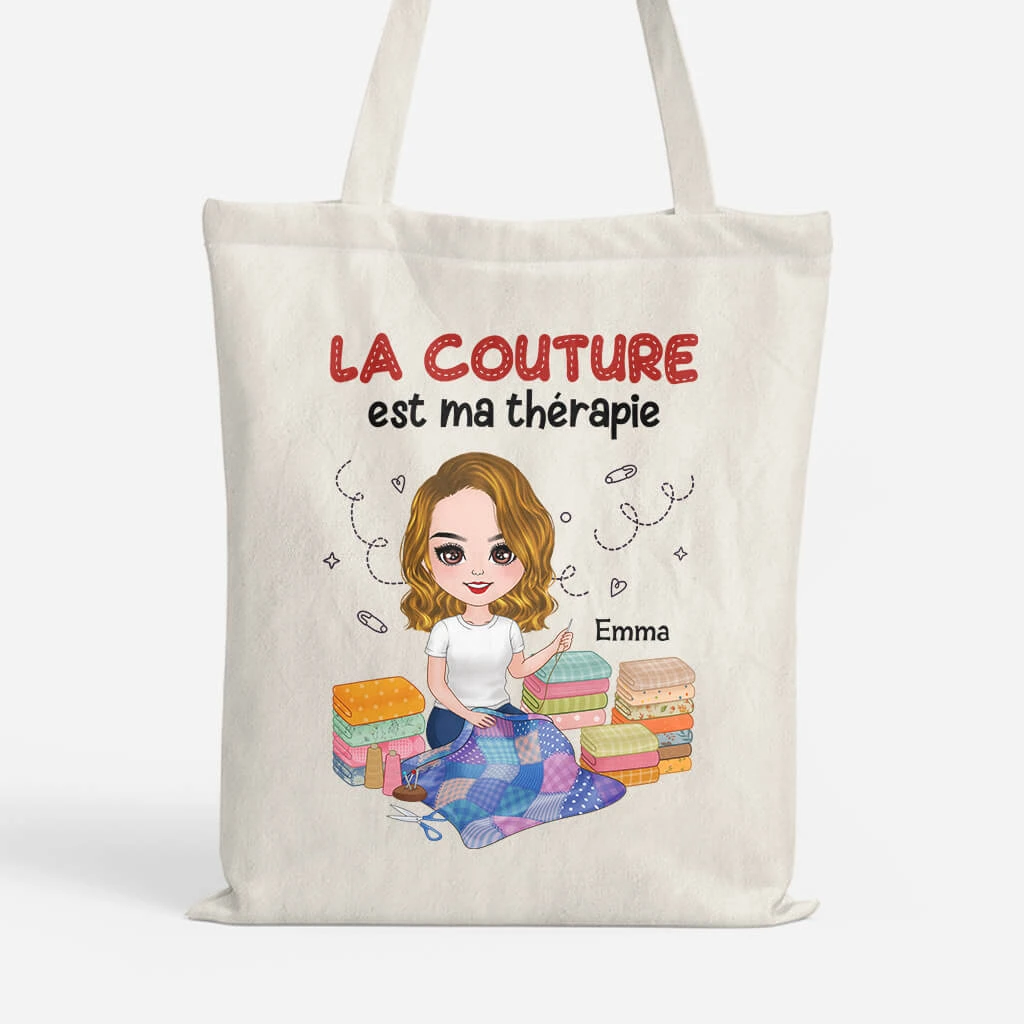 La Couture Est Ma Thérapie - Tote Bag Personnalisé Pour Femme 3 La Couture Est Ma Thérapie - Tote Bag Personnalisé Pour Femme