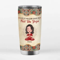 Mug Thermos La Vie Est Meilleure Avec Le Yoga Personnalisé
