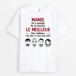 T-shirt Meilleur Cadeau De Mamie Personnalisé