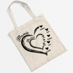 Maman/Mamie Avec Coeur Rouge - Tote Bag Femme Personnalisé -Cadeau Plus 1969BFR2 maman mamie avec coeur rouge tote bag femme personnalise