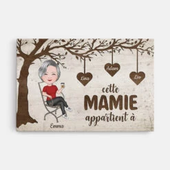 Toile Cette Mamie Appartient À Version Mignonne Personnalisée