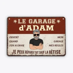 Plaque Garage Vintage Personnalisée – Je Peux Tout Réparer Sauf...