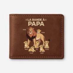 Portefeuille Cuir Personnalisé Homme - La Bande À Papa Lion