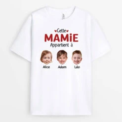 T-shirt Cette Maman Appartient À Avec Tête Personnalisé