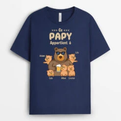 T-shirt Ce Papi Appartient À Version Ours Personnalisé