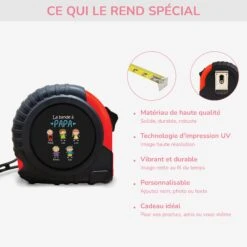 Mètre Ruban Personnalisable - La Bande À Papa - Version Mince -Cadeau Plus 2231OFR4 metre ruban personnalisable la bande a papa version mince 2231okm5b