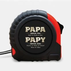 Mètre Ruban Personnalisable - Papa Papy Depuis - Version Carte