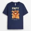 T-shirt Papa/Papy Lion Bande Dessinée Personnalisé -Cadeau Plus 2337AFR1 t shirt papa papy lion bande dessinee personnalise 2