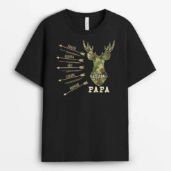 T-shirt Papa Cerf Avec Flèches Personnalisé 5 T-shirt Papa Cerf Avec Flèches Personnalisé -Cadeau Plus 2340AFR1 t shirt papa cerf avec fleches personnalise