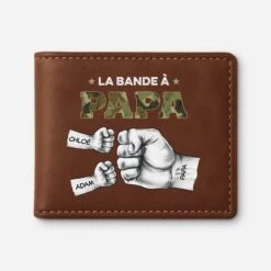 Portefeuille Cuir Personnalisé - La Bande À Papa Militaire - Poings