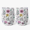 Maman/Mamie Tenant Les Mains Avec Fleurs Pastels 3D - Cadeau Personnalisé | Mug Isotherme 355ml