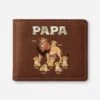 Portefeuille Cuir Personnalisé - Papa Lion - Version Carte -Cadeau Plus 2430JFR1 portefeuille cuir personnalise papa lion version carte 2430j6l5b