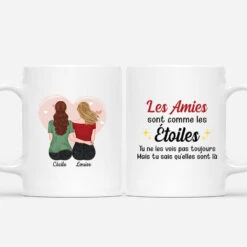 Mug Les Amies Sont Comme Les Étoiles Personnalisé
