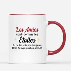 Mug Les Amies Sont Comme Les Étoiles Personnalisé -Cadeau Plus 2493MFR3 mug les amies sont comme les etoiles personnalise