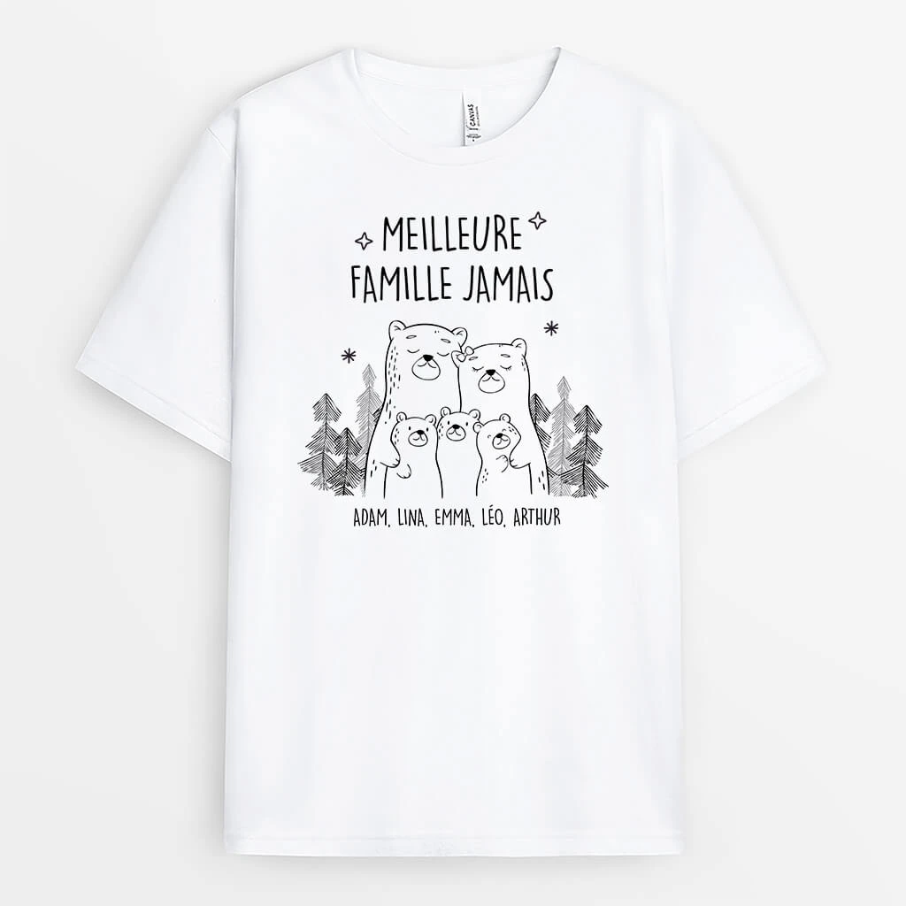 La Meilleure Famille Des Ours - Cadeau Personnalisé | T-shirt Pour Famille 4 La Meilleure Famille Des Ours - Cadeau Personnalisé | T-shirt Pour Famille – Image 2