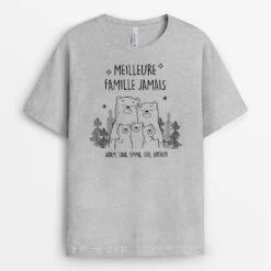 La Meilleure Famille Des Ours - Cadeau Personnalisé | T-shirt Pour Famille