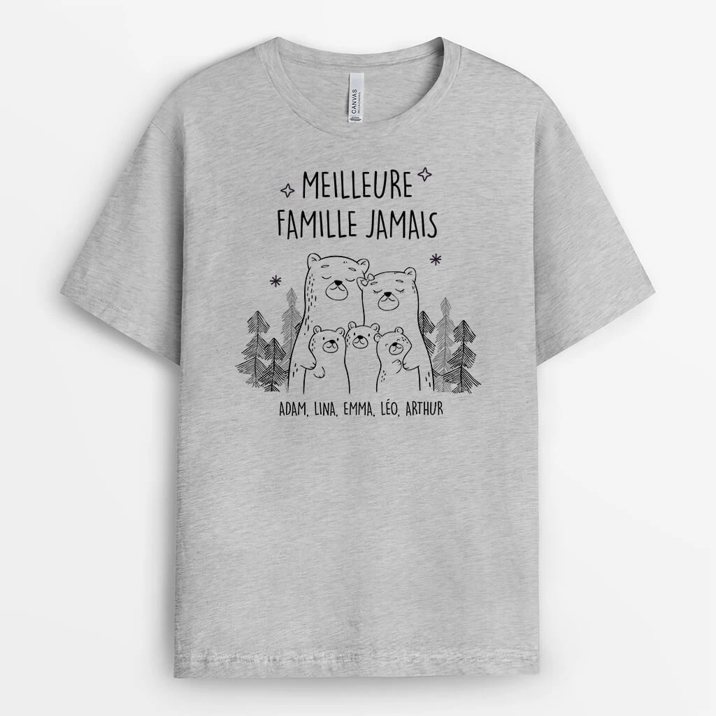La Meilleure Famille Des Ours - Cadeau Personnalisé | T-shirt Pour Famille 3 La Meilleure Famille Des Ours - Cadeau Personnalisé | T-shirt Pour Famille