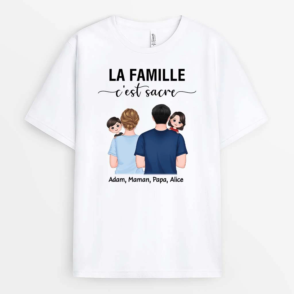 T-Shirt La Famille, C'est Sacré Personnalisé 3 T-Shirt La Famille, C'est Sacré Personnalisé