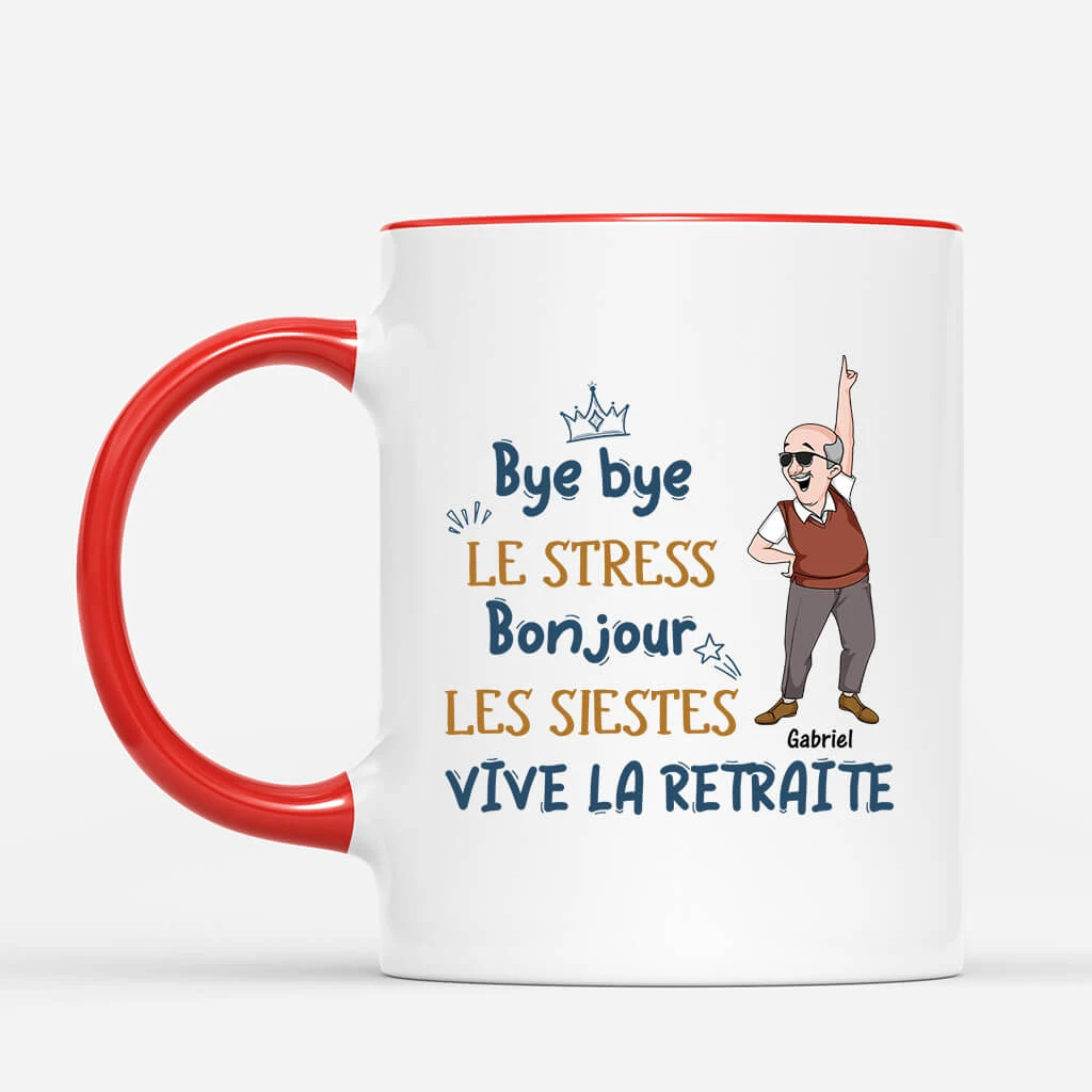 Mug Bye Bye Le Stress Bonjour Les Siestes Version Femme Personnalisé 4 Mug Bye Bye Le Stress Bonjour Les Siestes Version Femme Personnalisé – Image 2