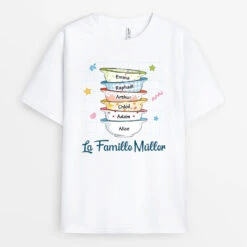 T Shirt Famille Avec Bols D'Amour Personnalisé