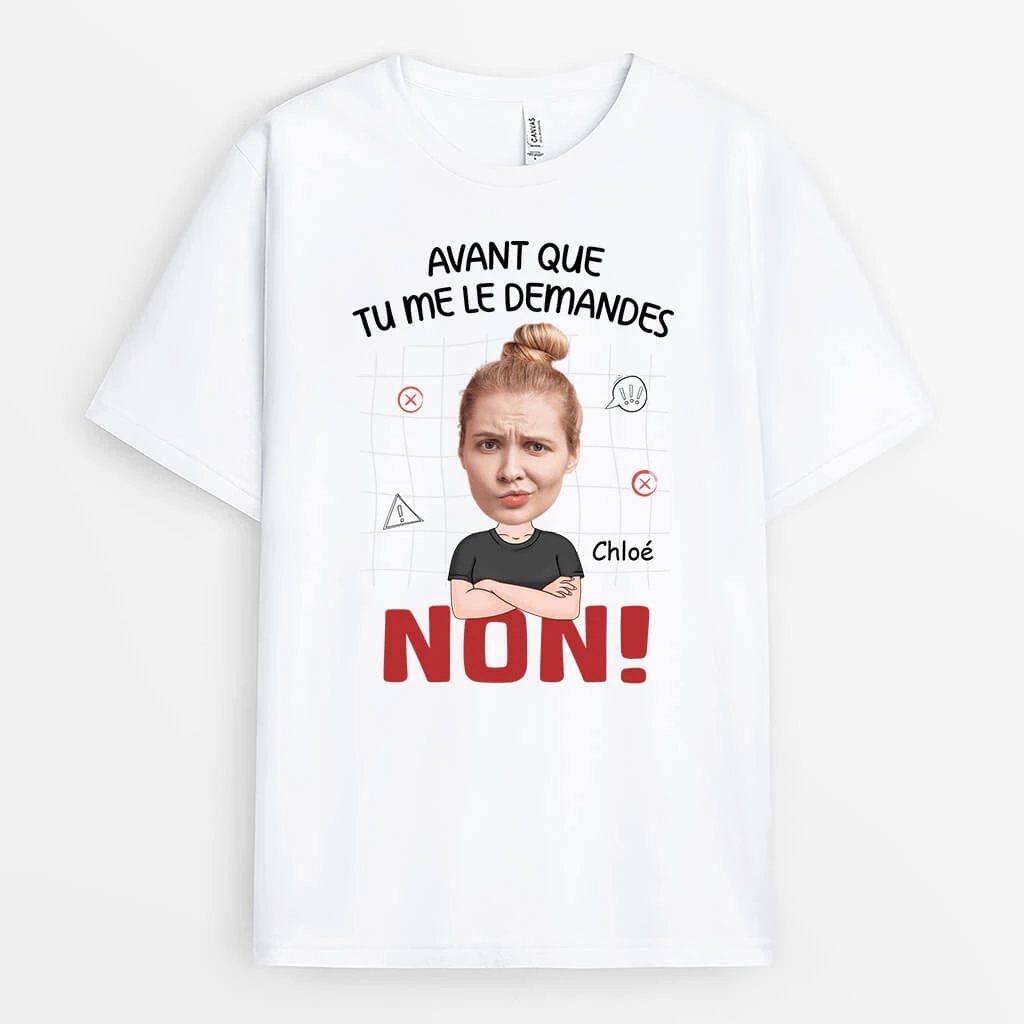T Shirt Avant Que Tu Me Le Demandes Version Homme Personnalisé 4 T Shirt Avant Que Tu Me Le Demandes Version Homme Personnalisé – Image 2