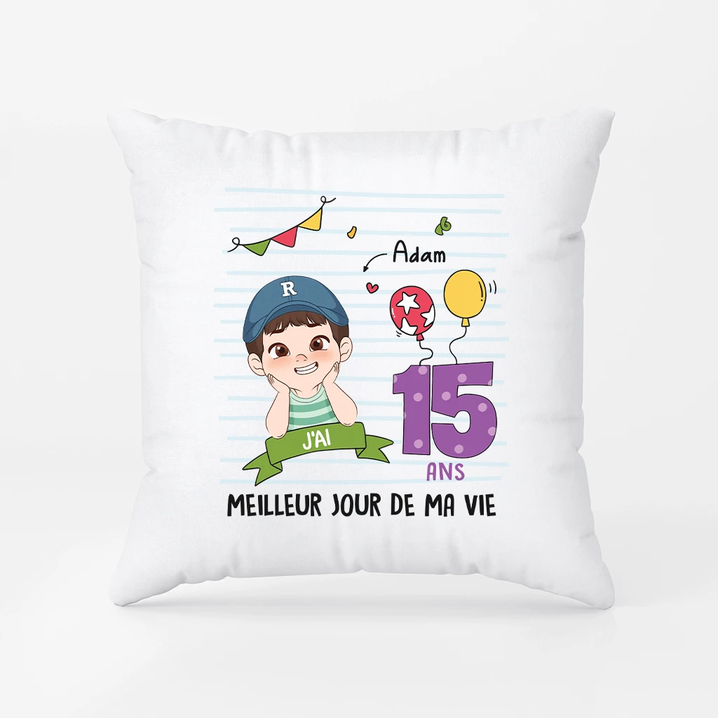 Coussin Meilleur Jour De Ma Vie Personnalisé 4 Coussin Meilleur Jour De Ma Vie Personnalisé – Image 2