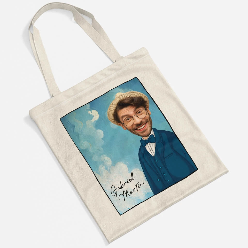 Dessin De Van Gogh Version Homme - Tote Bag Homme Personnalisé 4 Dessin De Van Gogh Version Homme - Tote Bag Homme Personnalisé – Image 2