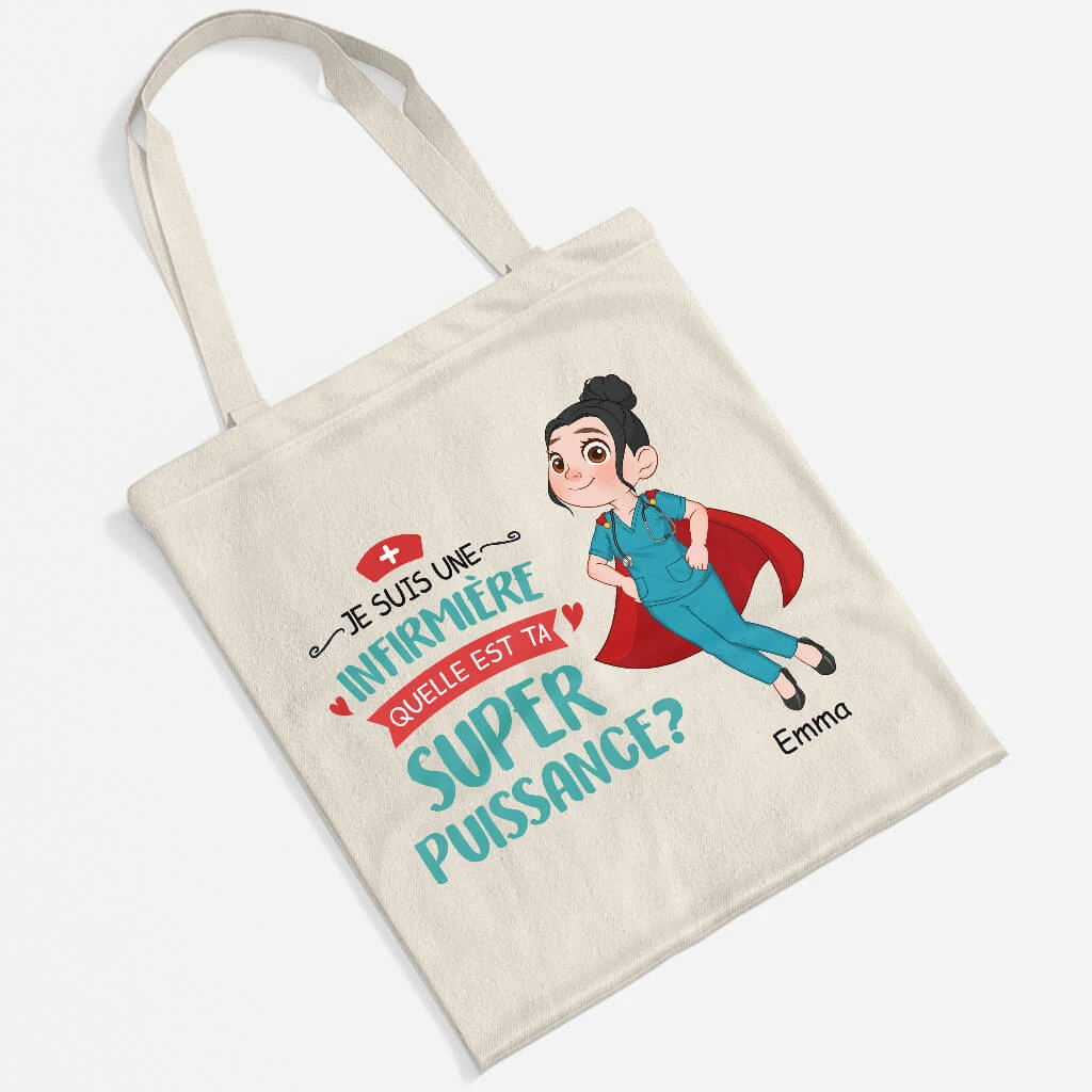 Je Suis Une Infirmière - Tote Bag Infirmiere Personnalisé 4 Je Suis Une Infirmière - Tote Bag Infirmiere Personnalisé – Image 2
