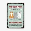 Plaque Personnalisée Chat – Des Chats Fous Vivent Ici -Cadeau Plus 2642EFR1 des chats fous vivent ici plaque personnalisee pour amoureux des chats 194416c7 7bf1 44e6 b02e 35b31959783f