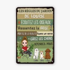 Plaque Personnalisée Pour Jardin – Règles Des Chiens