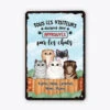 Plaque Personnalisée Pour Maison – Visiteurs Approuvés Par Les Chats -Cadeau Plus 2644EFR1 tous les visiteurs doivent etre approuves par les chats plaque maison personnalisee avec chats
