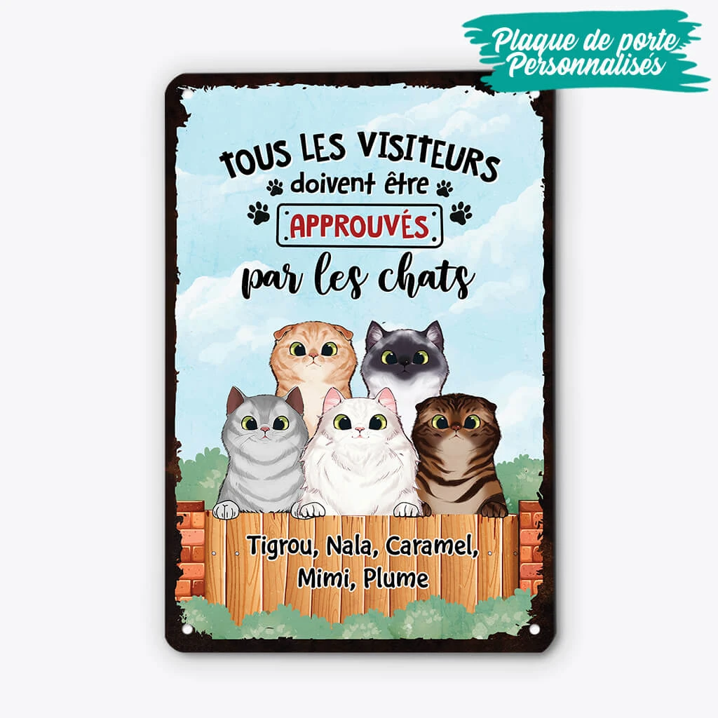 Plaque Personnalisée Pour Maison – Visiteurs Approuvés Par Les Chats 5 Plaque Personnalisée Pour Maison – Visiteurs Approuvés Par Les Chats – Image 3
